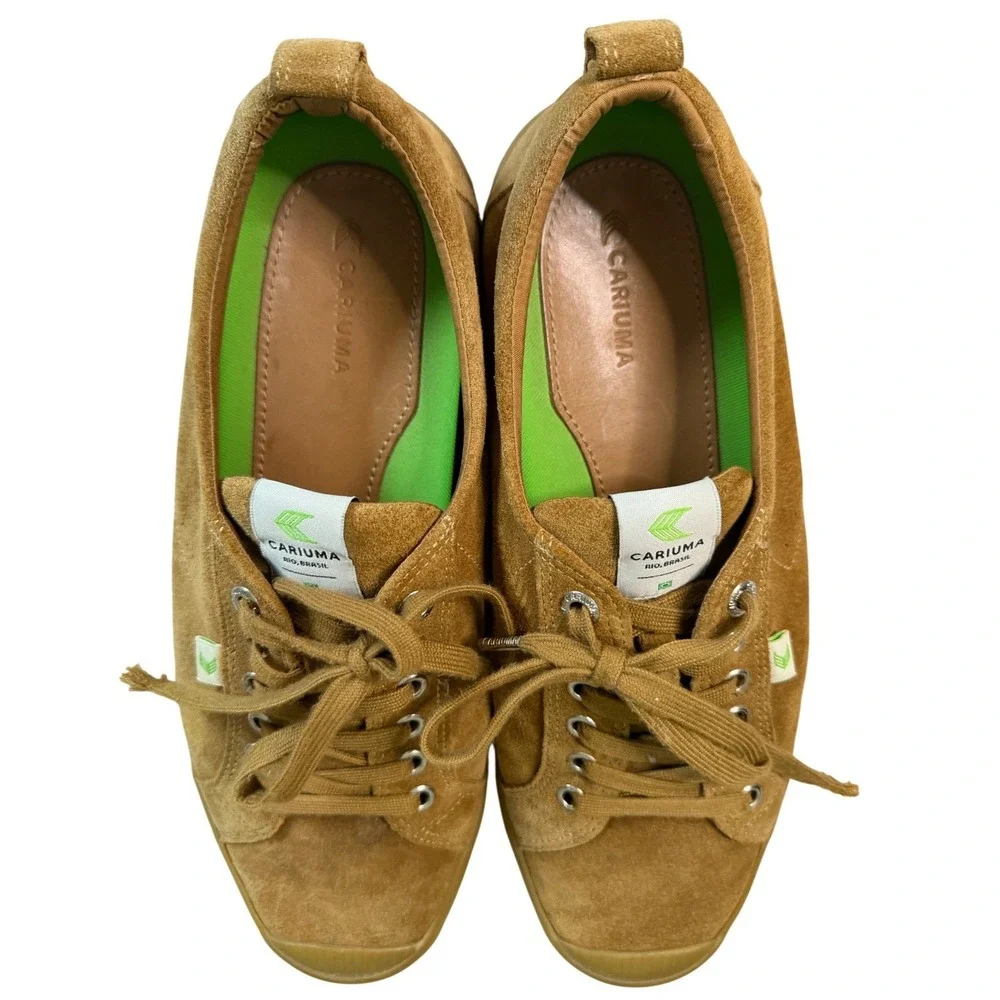 Cariuma Low Top Sneakers Unisex 11.5/13‎ Tan Suede Casual Comfort Sustainable